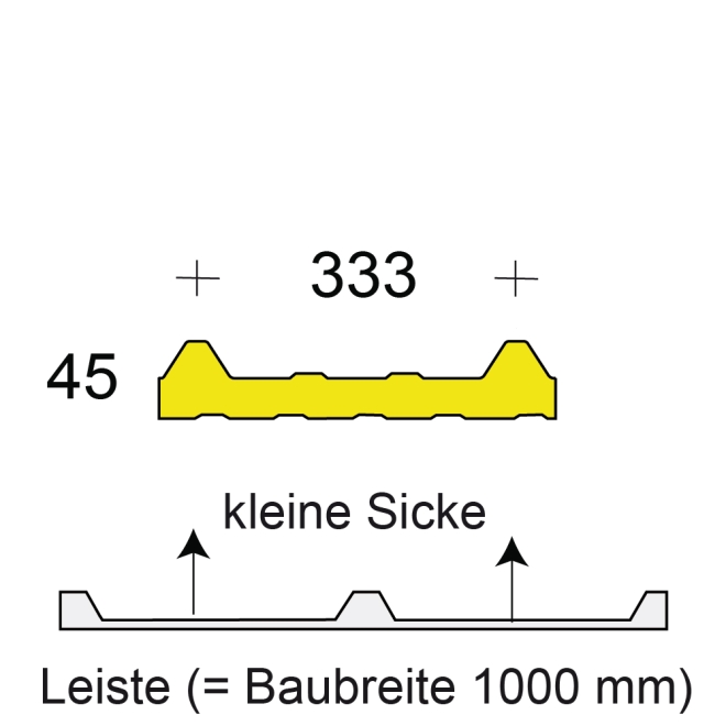 Profilfüller-Leiste Isodach Joris Ide 45/333, Ausführung: kleine Sicke