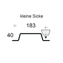 Profilfüller-Stücke Trapezblech Profil 40/183, Ausführung: kleine Sicke