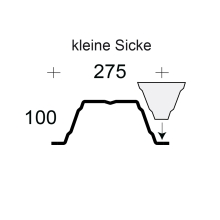 Profilfüller-Stücke Trapezblech Profil 100/275, Ausführung: kleine Sicke