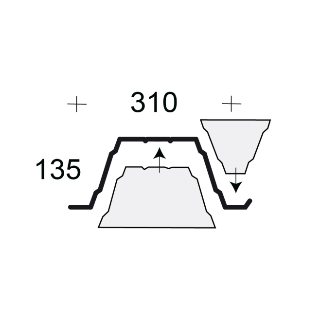 Profilfüller Stücke - Profil 135/310