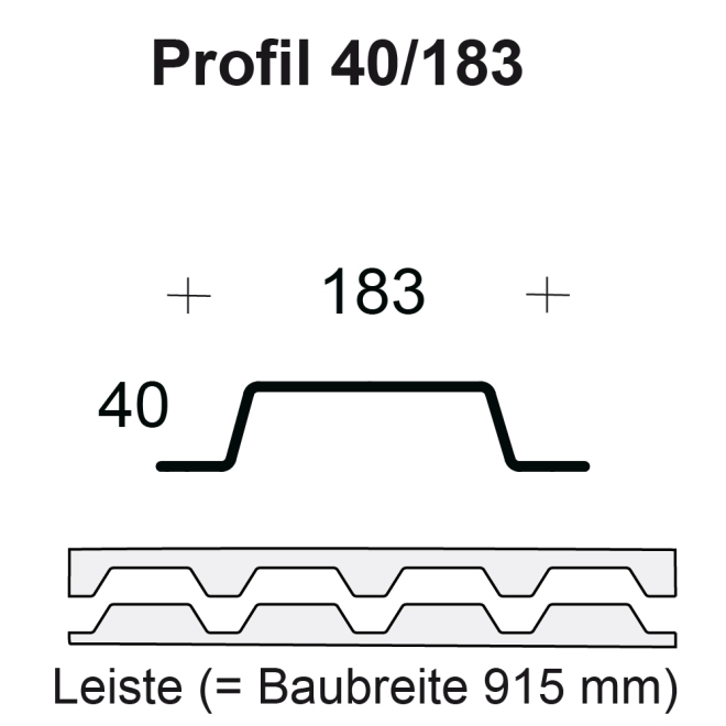 Profilfüllerleiste - Profil 40/183