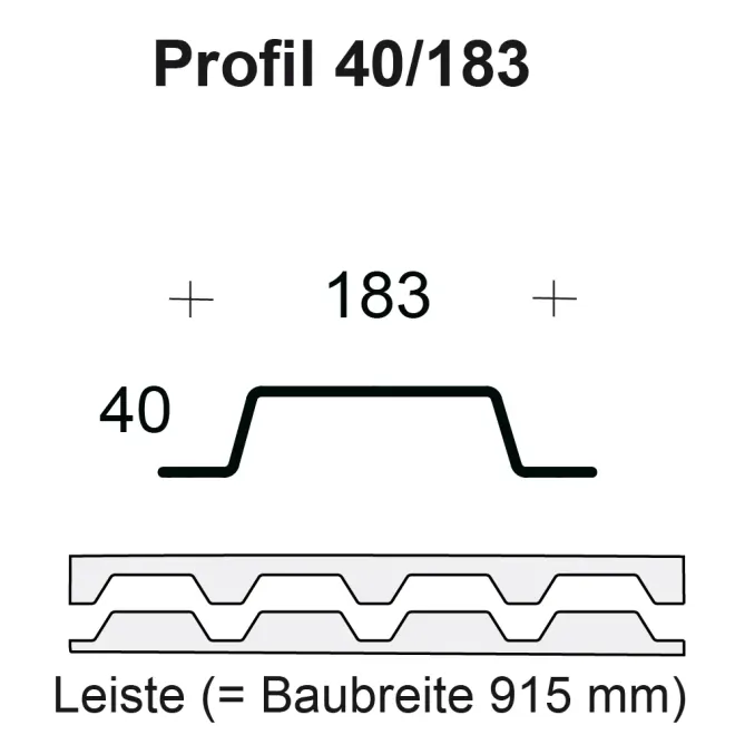 Profilfüllerleiste - Profil 40/183