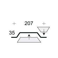 Profilfüller-Stücke Trapezblech Profil 35/207