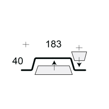 Profilfüller-Stücke Trapezblech Profil 40/183