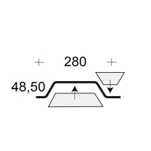 Profilfüller-Stücke Trapezblech Profil 50/250