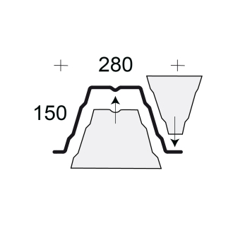 Profilfüller-Stücke Trapezblech Profil 150/280