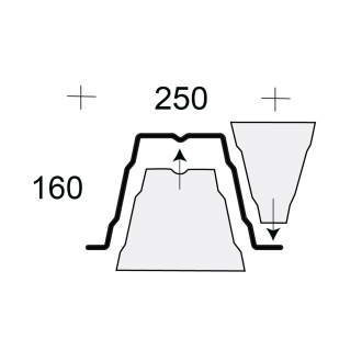 Profilfüller-Stücke Trapezblech Profil 160/250