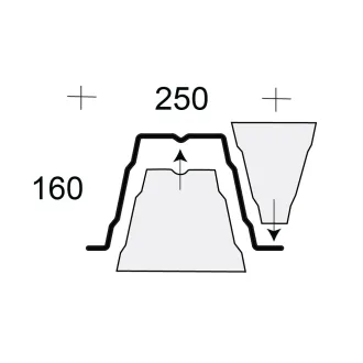 Profilfüller / Sickenfüller Stücke für Trapezblech Profil 160/250