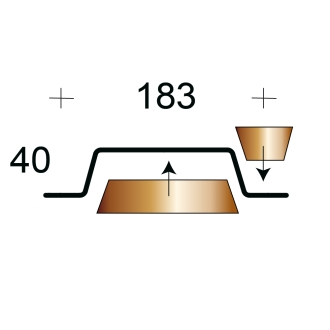 Profilfüller-Stücke Trapezblech Profil 40/183 nichtbrennbar